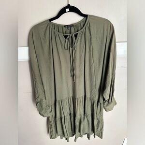 Our Heritage Sage Green Tunic Dress Size M